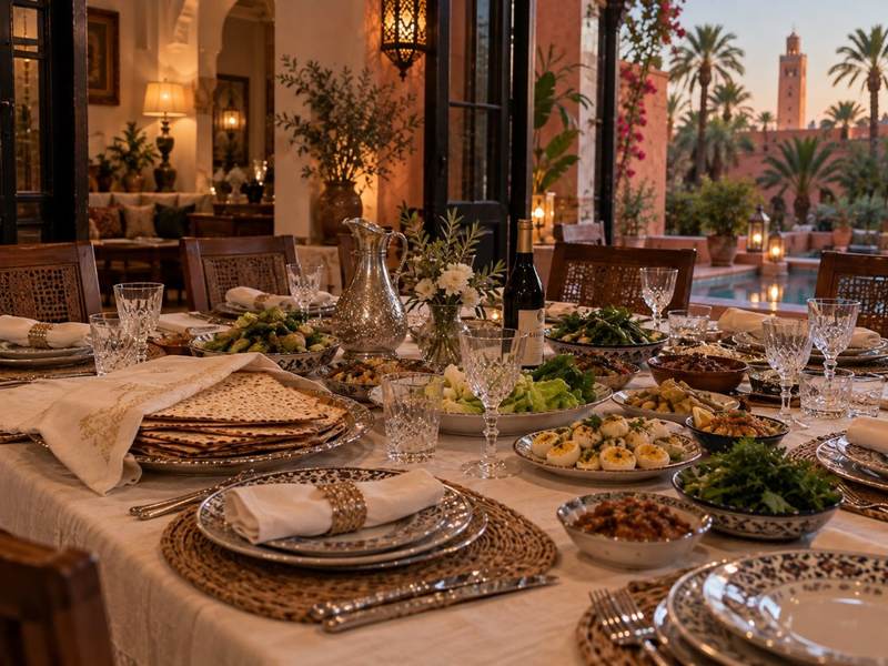 Séder de Pessah en villa à Marrakech